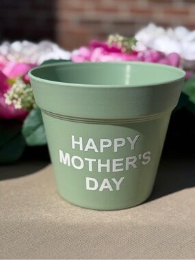 Happy Mother's Day Green Flower Pot